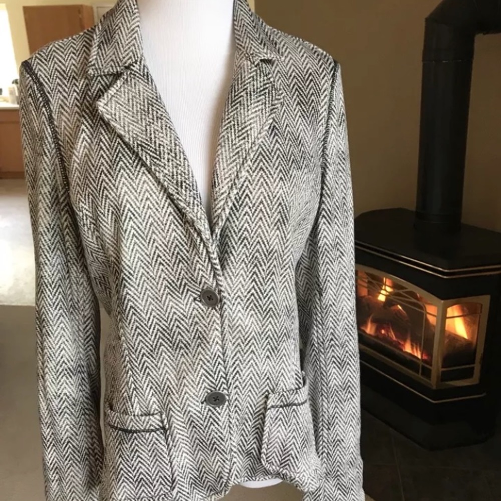 Aeropostale Peacoat Jacket Blazer Large Tweed
